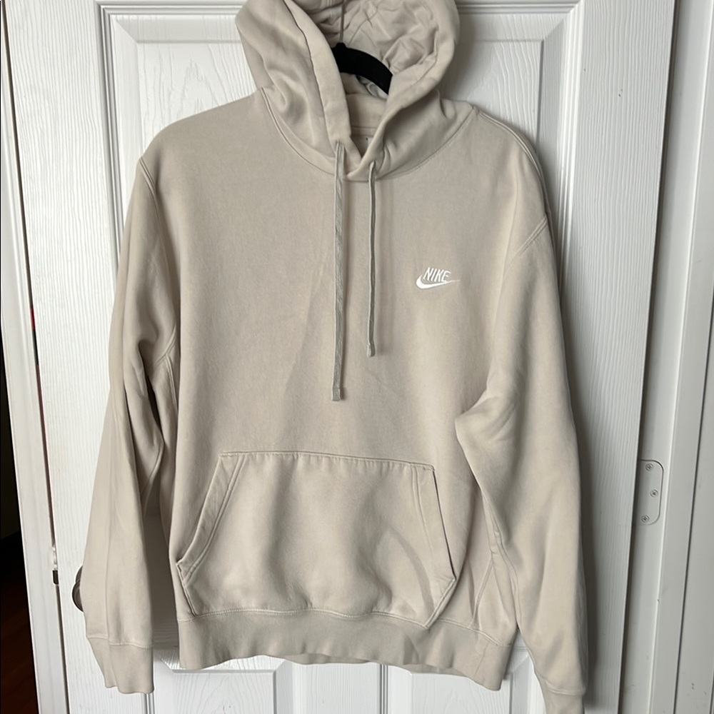Nike Men's Cream Hoodie